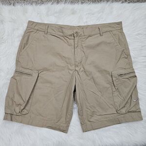 Nike Cargo Shorts Men's 40 6th Man Rip Stop Woven Performance 613644-235 Khaki